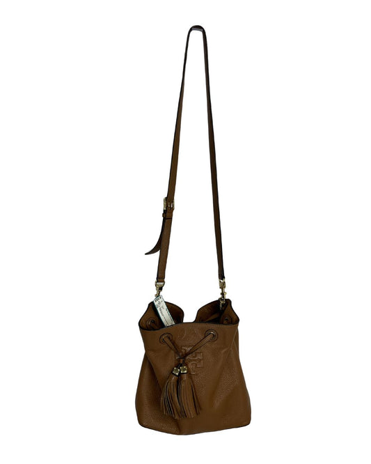 TORY BURCH Brown Leather Bucket Bag