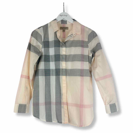 BURBERRY Pink Classic Plaid Button-Up