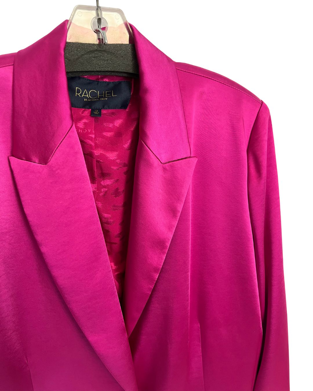 RACHAEL ROY Hot Pink Satin Pantsuit (Size 1X)