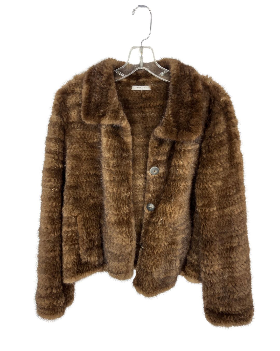 TRILOGY Brown Fur Jacket (Size M)