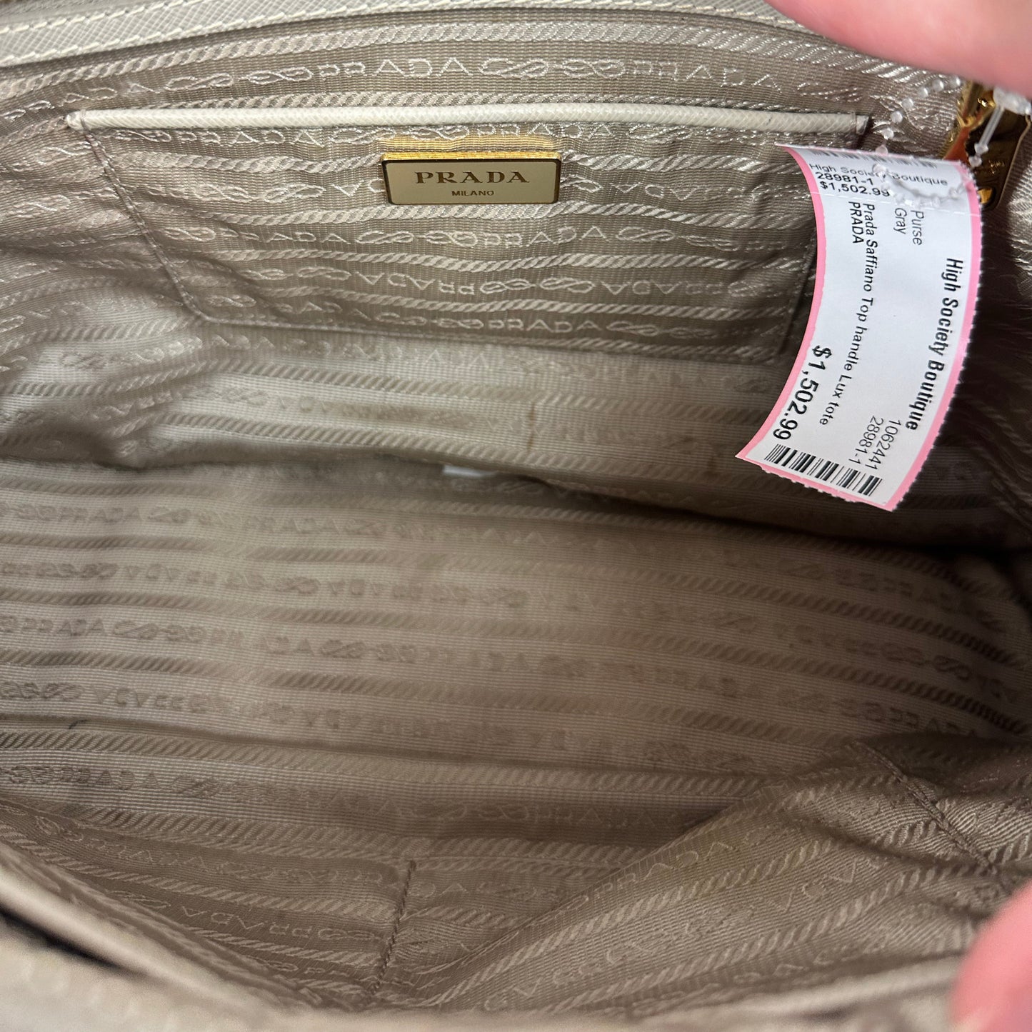 PRADA Galleria Beige Handbag