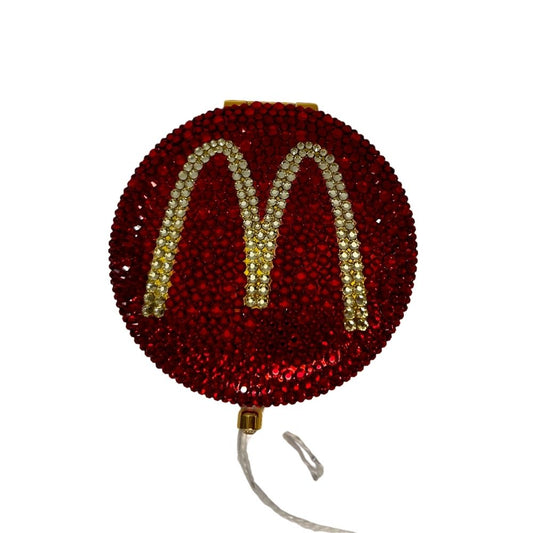 Vintage Kay Baumann Swarovski Crystal Compact – Red & Gold with McDonald’s Symbol