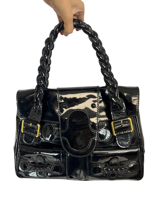 VALENTINO Histoire Black Leather Tote Bag