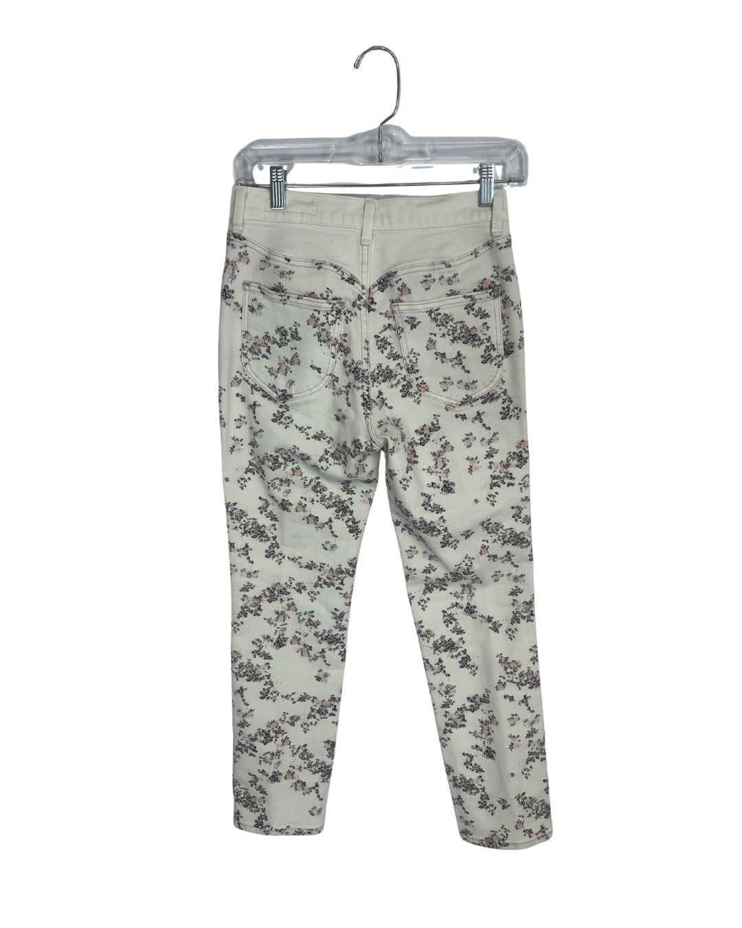 RAG & BONE White Floral Print Straight-Leg Jeans (Size 26)