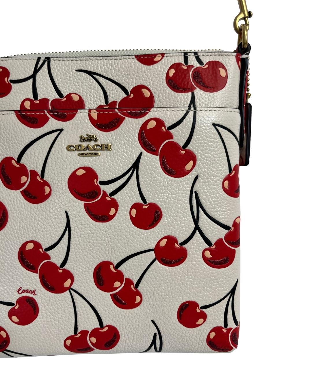 COACH Kitt Messenger Cherry Print Crossbody Purse
