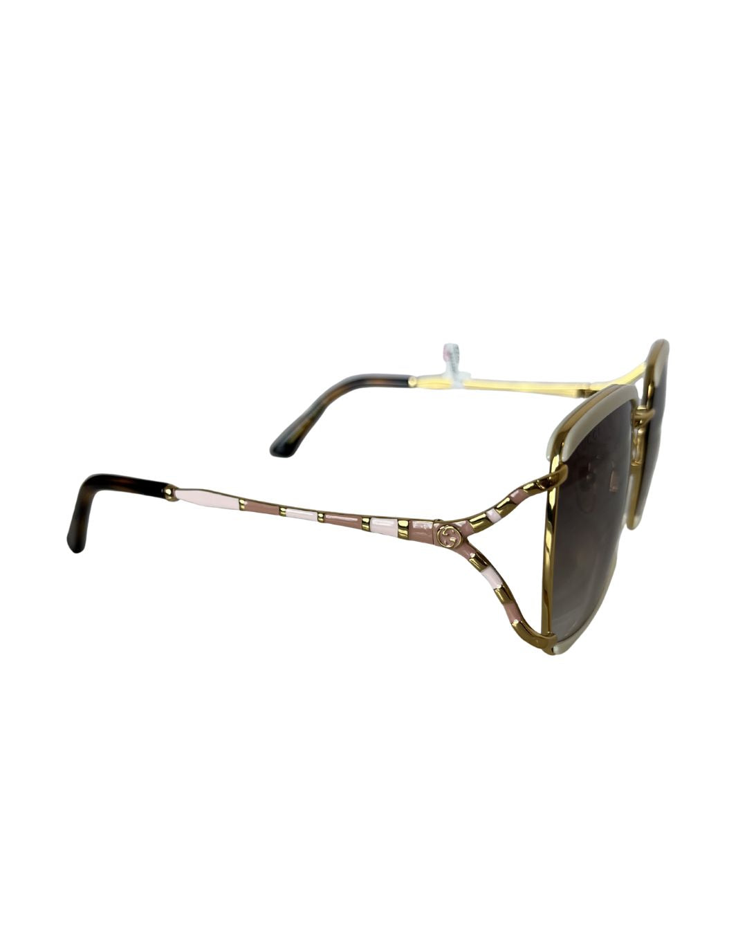GUCCI Ivory Oversized Square Sunglasses