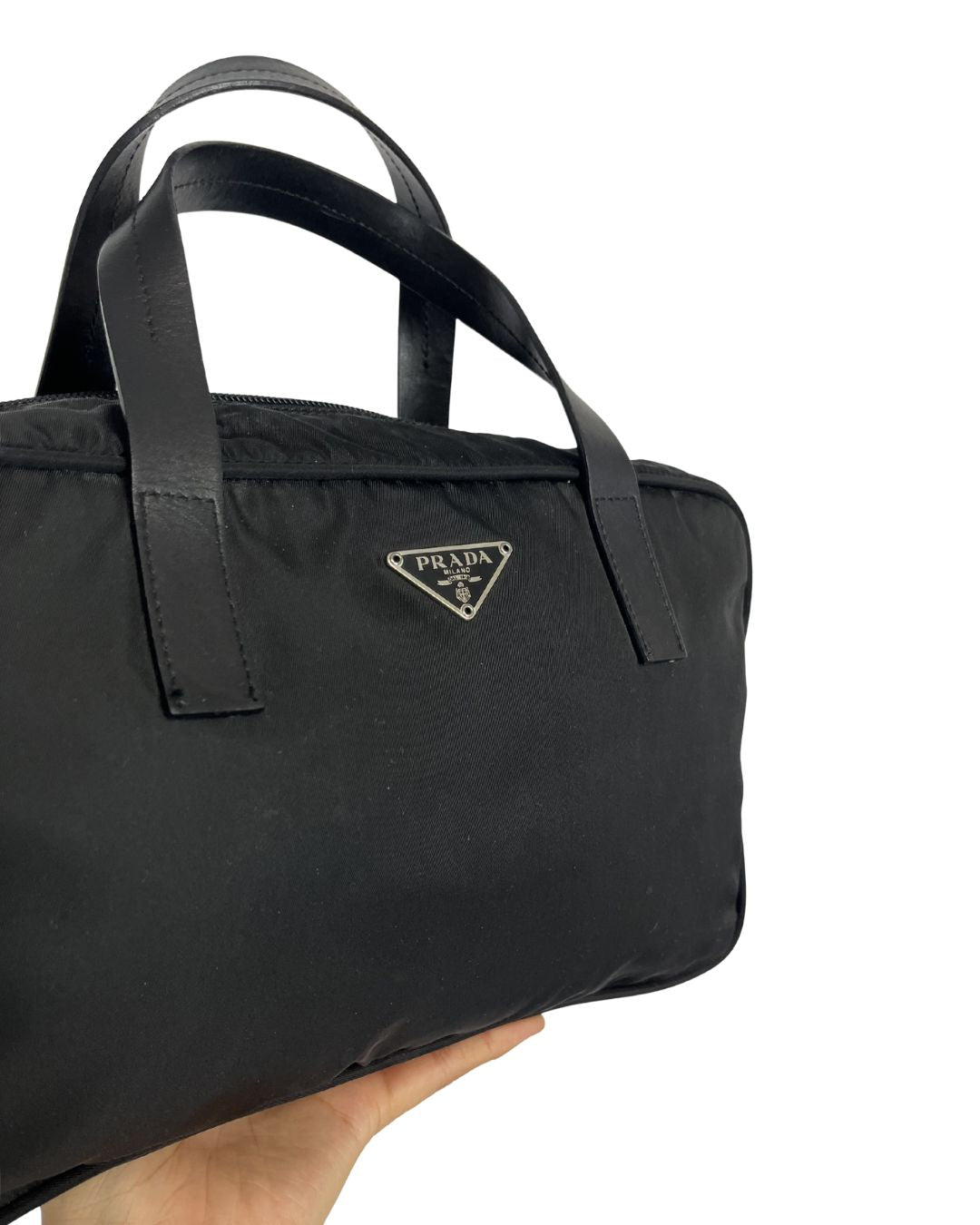 PRADA Tessuto Black Nylon Handbag