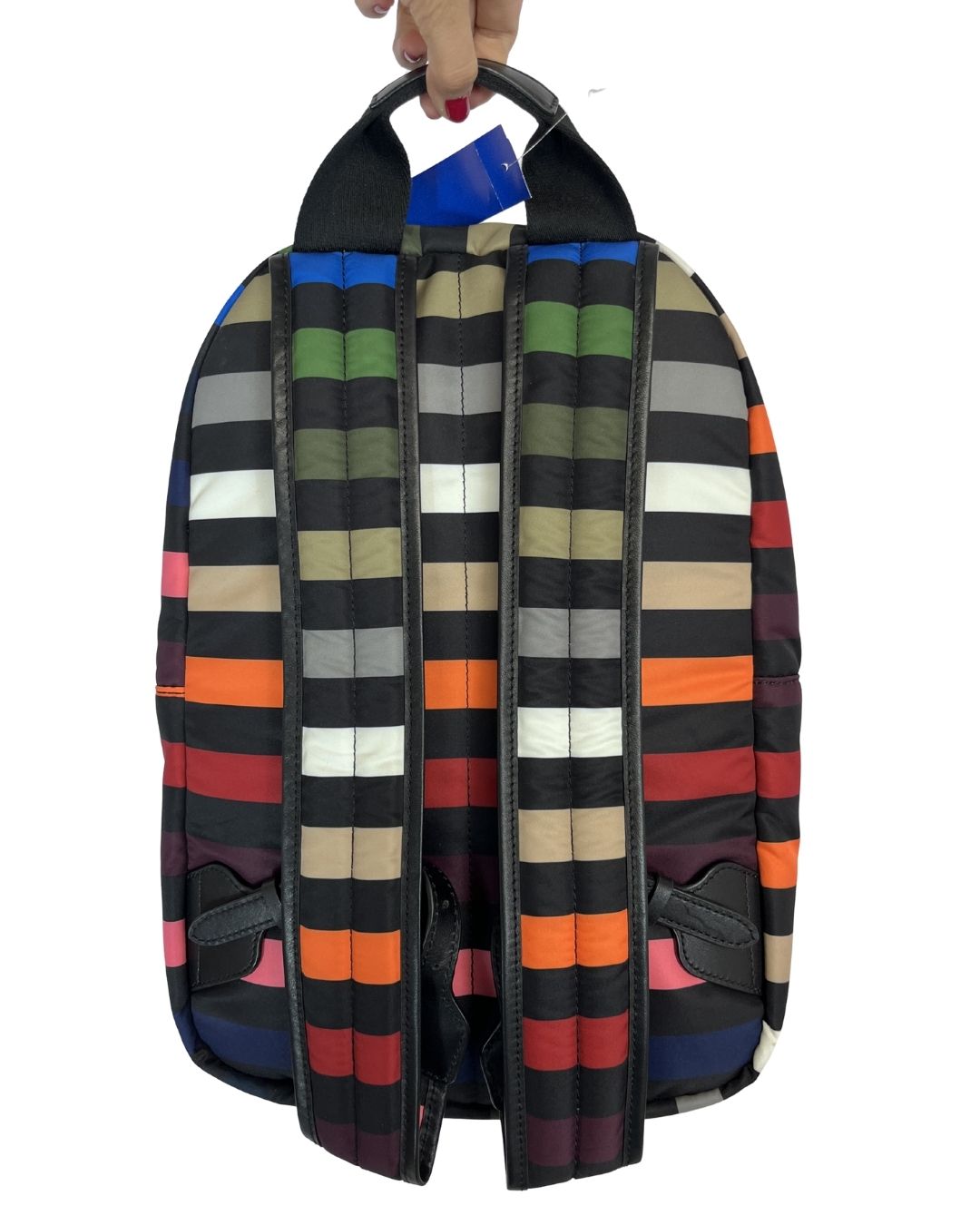 SONIA RYKIEL Nylon Multi-Color Striped Backpack