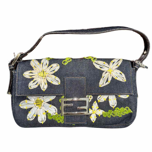 FENDI  Baguette Denim with Daisies