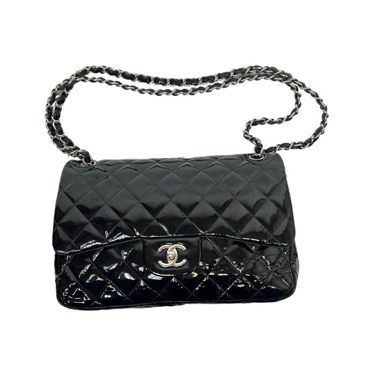 CHANEL Flap Quilted Patent Bag