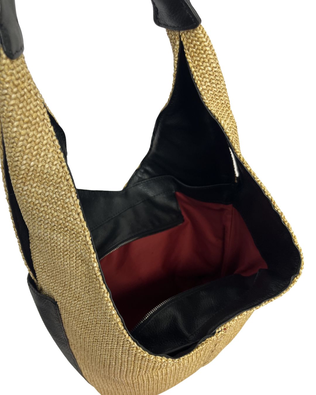 HAMMITT Tom Hobo Straw Shoulder Bag