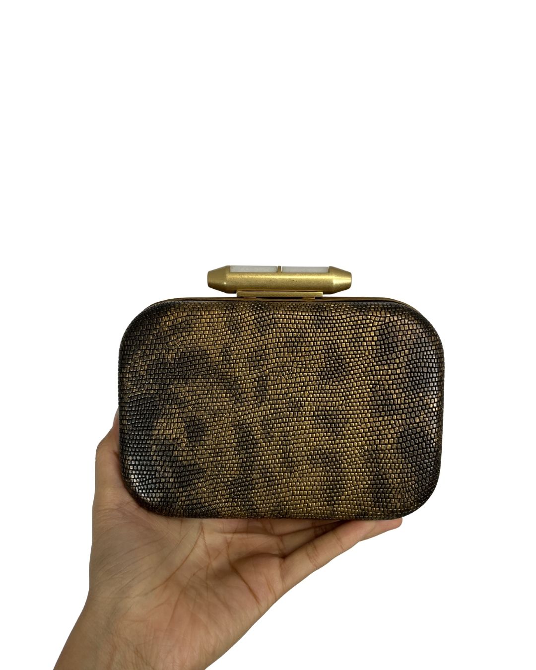 SHANGHAI TANG Black & Bronze Evening Bag
