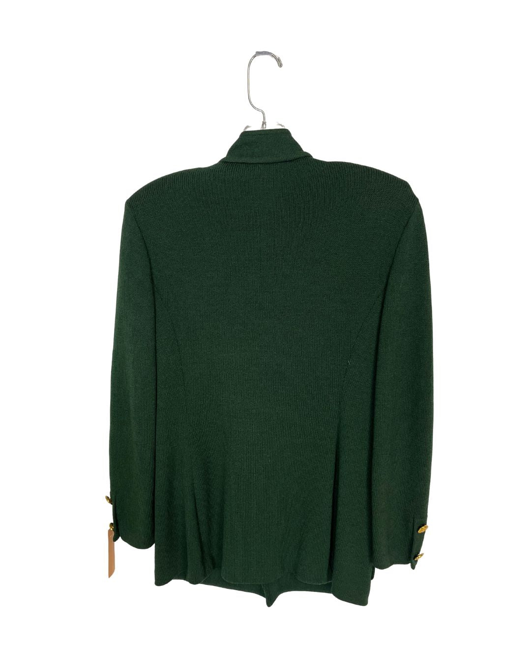 ST. JOHN Dark Green Knit Blazer/Jacket (Size 4)