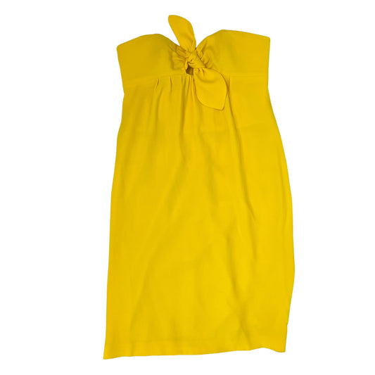 TORY BURCH Yellow Strapless Mini Dress