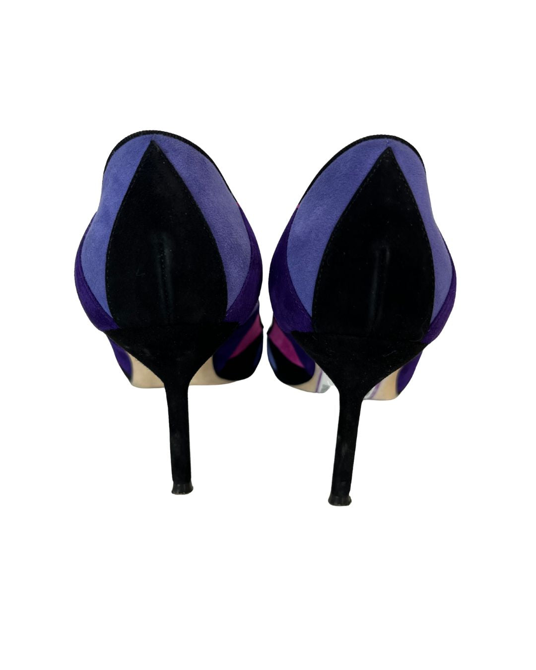 MANOLO BLAHNIK Multi-Color Suede Pumps (Size 8)