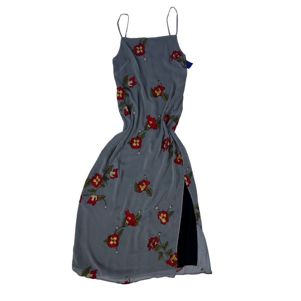 Rag & Bone Floral Dress – Blue with Red & Green Print, Spaghetti Straps (Size 0)