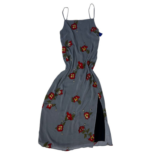 Rag & Bone Floral Dress – Blue with Red & Green Print, Spaghetti Straps (Size 0)