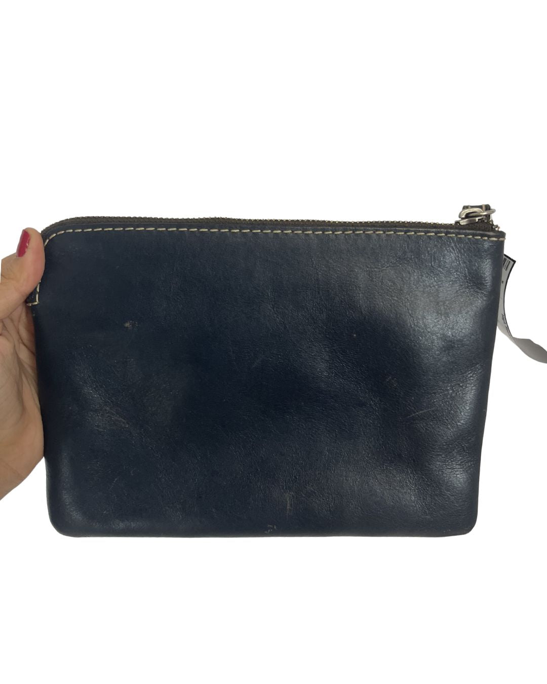 PATRICIA NASH Cassini Deep Blue Leather Wristlet