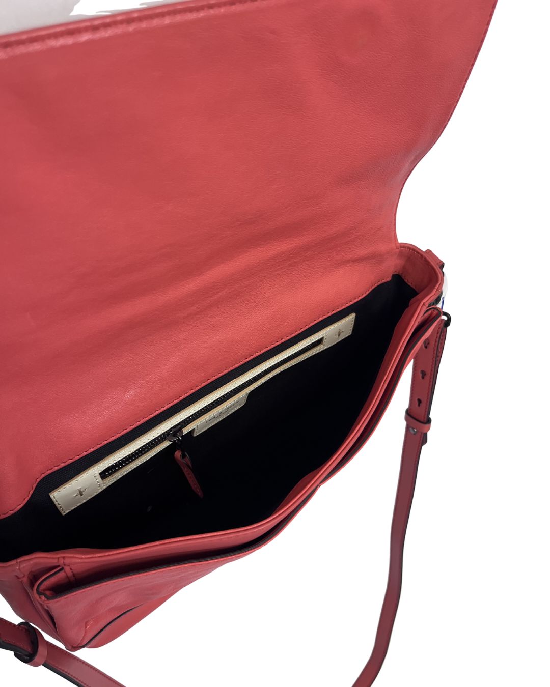 RAG & BONE Red Leather Pilot Crossbody Bag