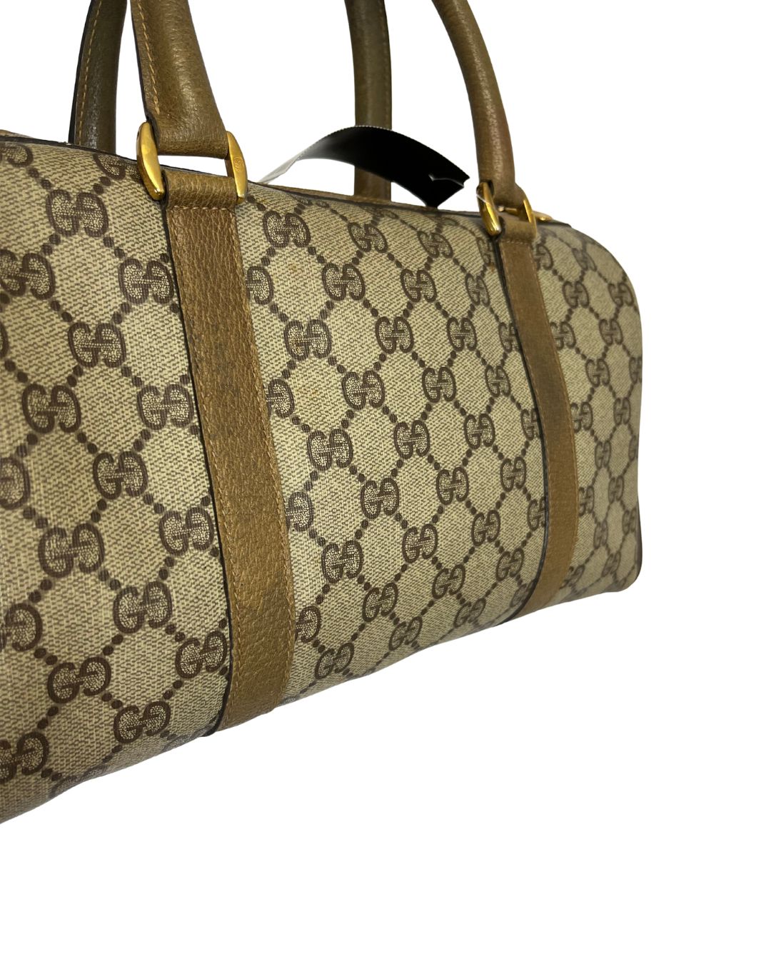 GUCCI Vintage GG Supreme Sherry Line Boston Bag