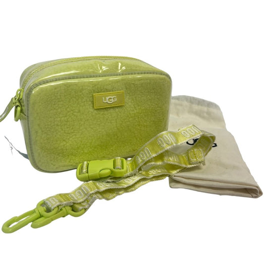 UGG Clear Patent Leather & Nylon Crossbody Bag – Celery Green (With Dust Cover)