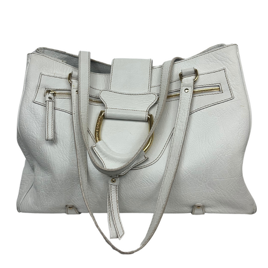 DOLCE & GABBANA Vintage White Leather Handbag