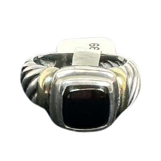 DAVID YURMAN Silver Ring with Black Gem