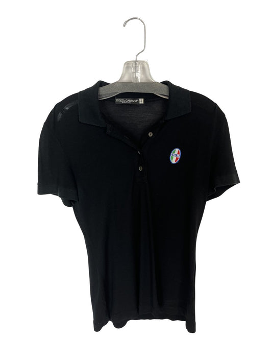 DOLCE & GABBANA Black Polo Shirt (Size S)