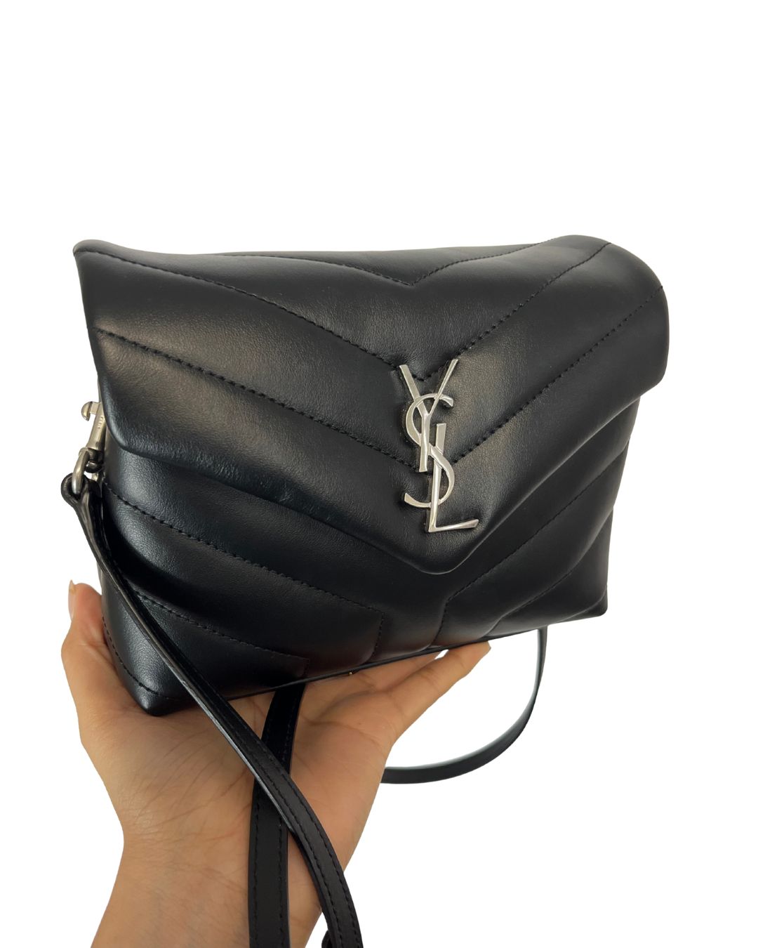YSL Toy Loulou Black Crossbody Leather Bag