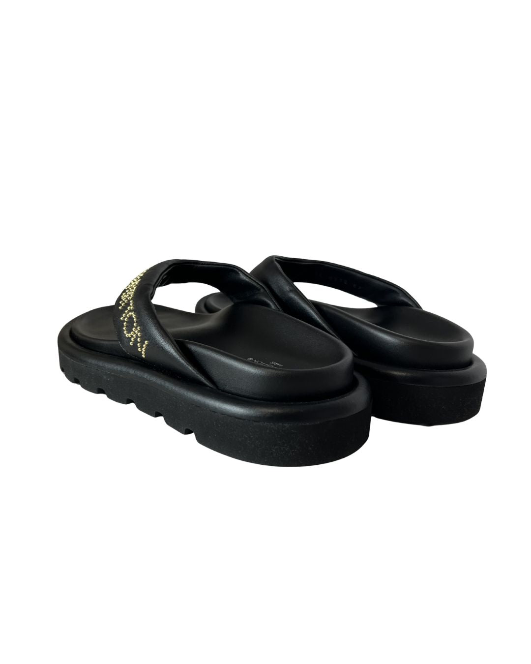 LOUIS VUITTON Pool Pillow Thong Black Sandals (Size 39)