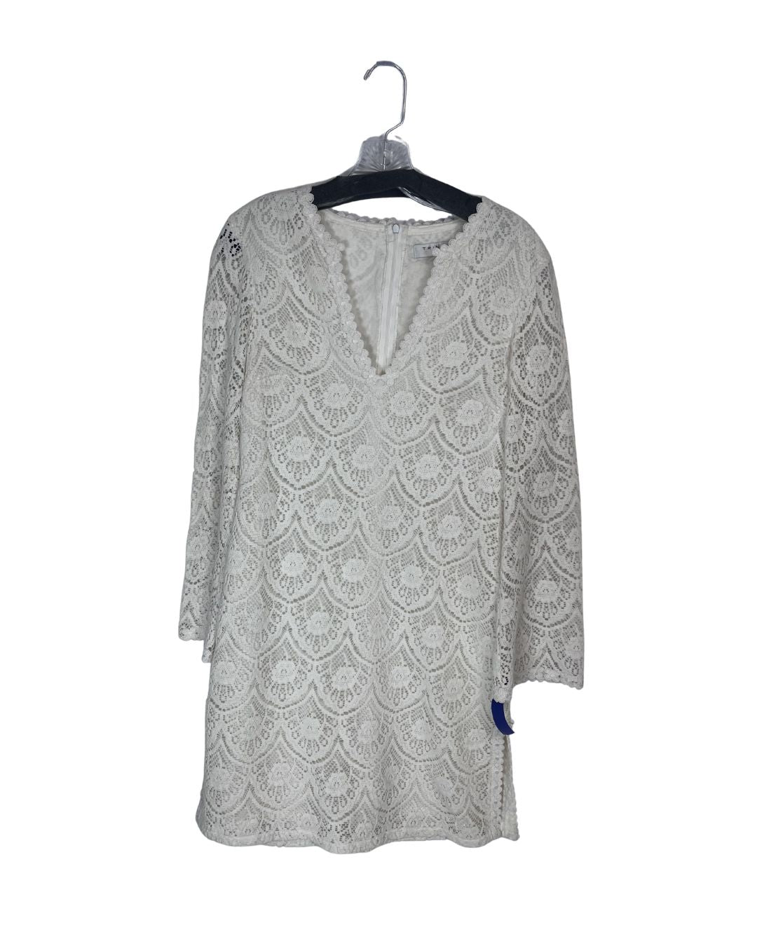 TRINA TURK White Lace Dress (Size 8)