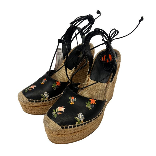 SAINT LAURENT 6.5 Black Print Sandals