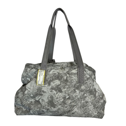 Lululemon Oversized Gym Bag – Gray Lavender Toned Nylon with Functional Sport Design