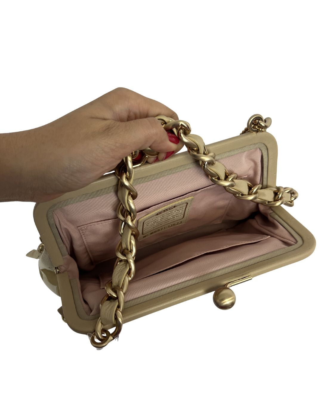 COACH Vintage Parker Op Art Kisslock Shoulder Bag Purse