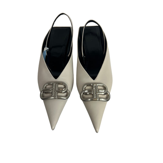 BALENCIAGA Knife Slingback Kitten Heel Pumps