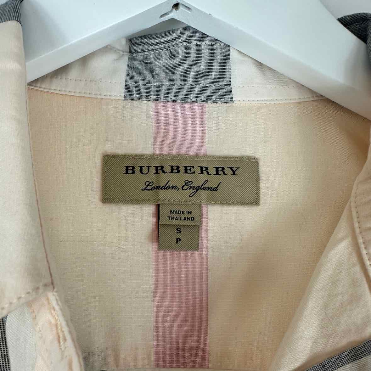 BURBERRY Pink Classic Plaid Button-Up