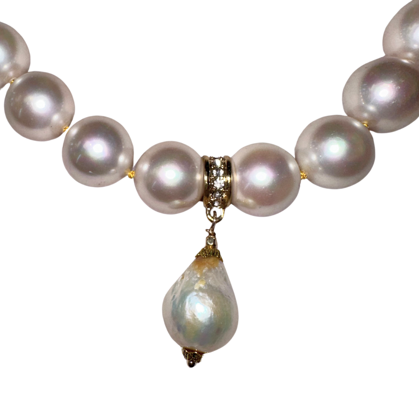 PEARLGURL Drop Pearl Pendant Necklace