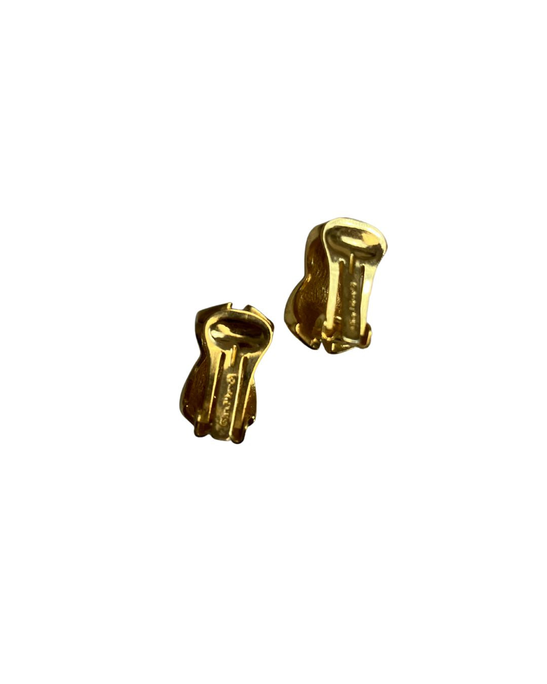 DIOR Vintage Gold & Black Tone Clip-On Earrings