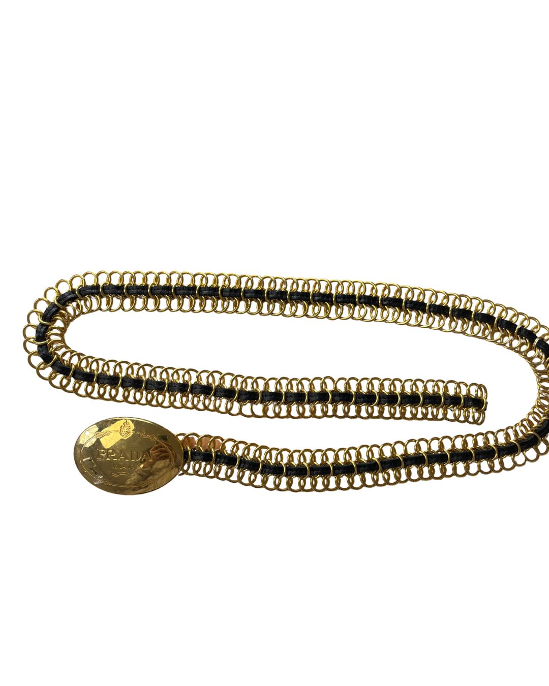 PRADA Leather & Gold Waistbelt