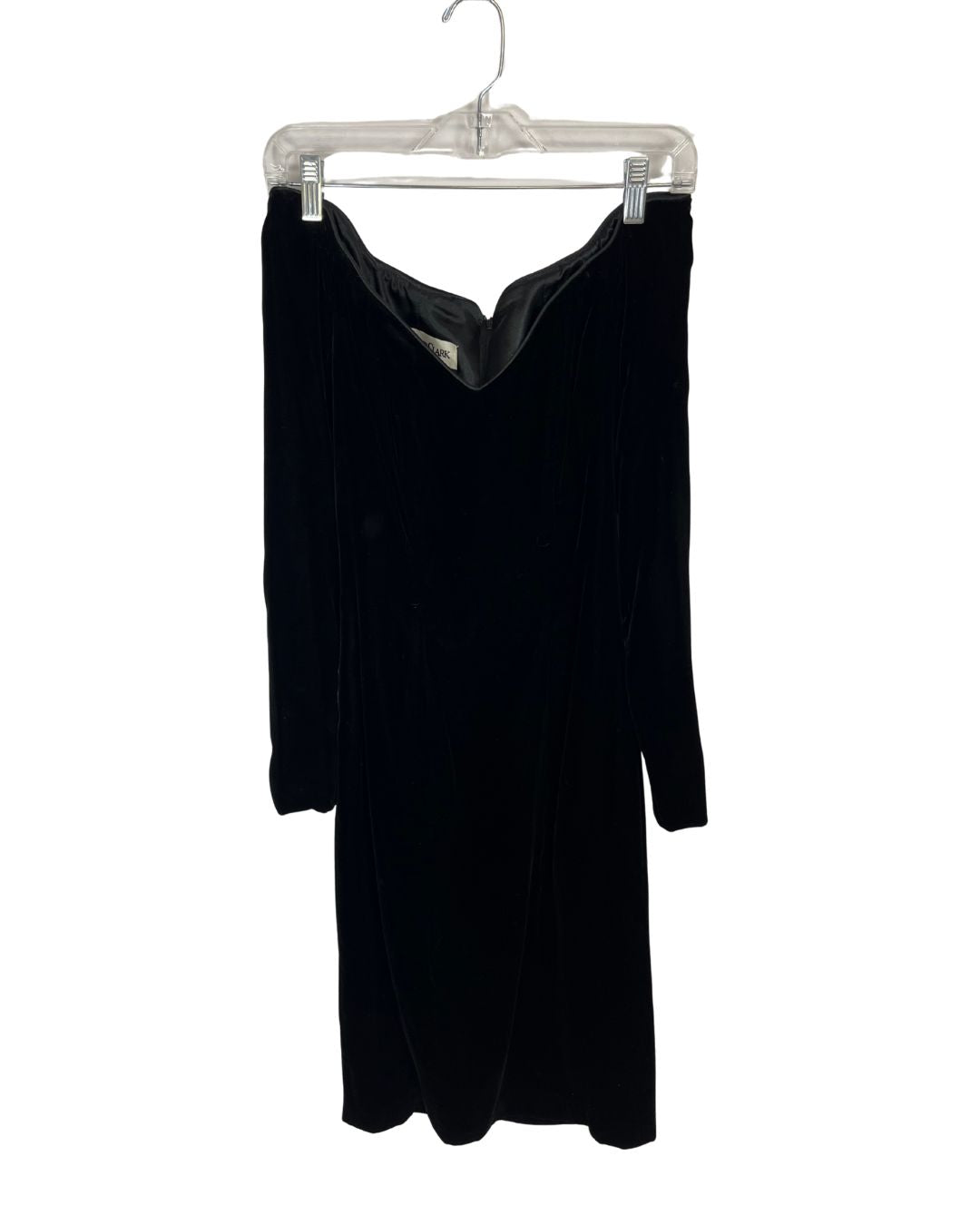 WAYNE CLARK Vintage Velvet Black Cocktail Dress (Size 4)