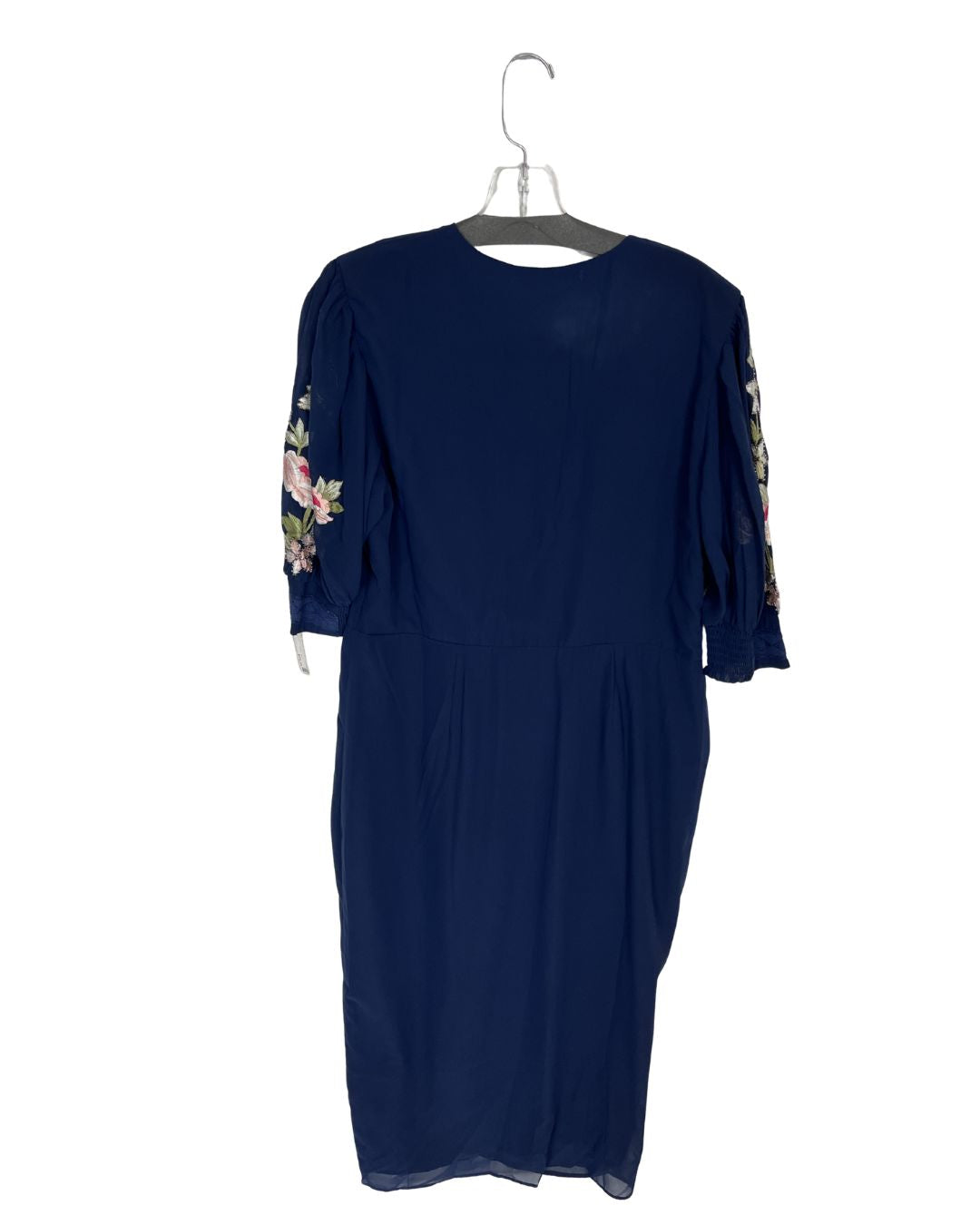 HOPE & IVY Navy Floral Print Dress (Size 16)