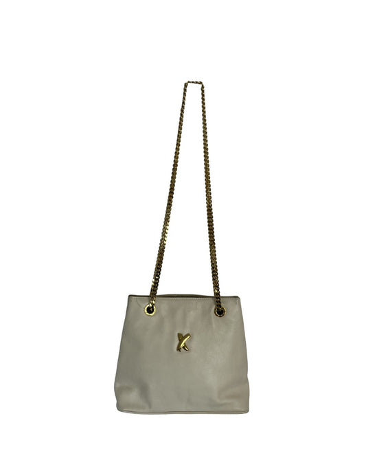 PALSMA PICASSO Ivory Leather Shoulder Bag