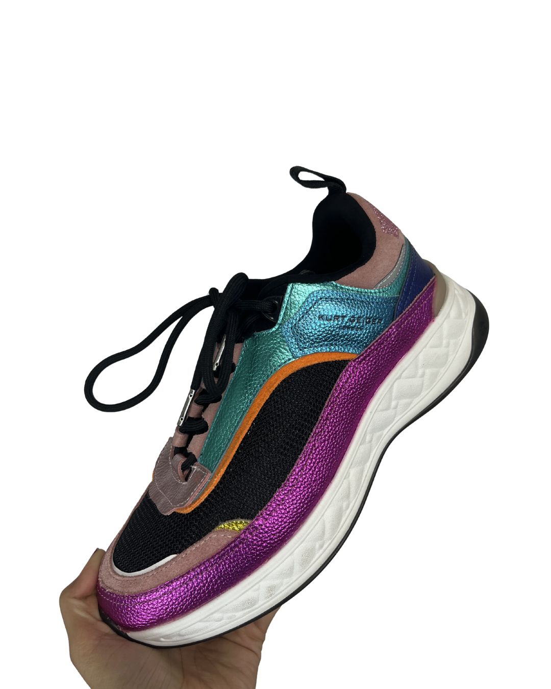 KURT GEIGER London Kensington Multi-Color Metallic Sneakers (Size 8)