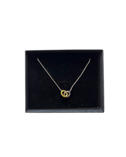DAVID YURMAN Petite Cable Linked Silver & Gold Necklace