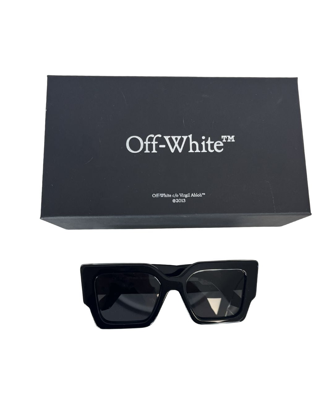 OFF WHITE Rectangular Framed Black Sunglasses