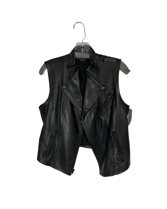 THEORY Black Leather Vest (Size L)