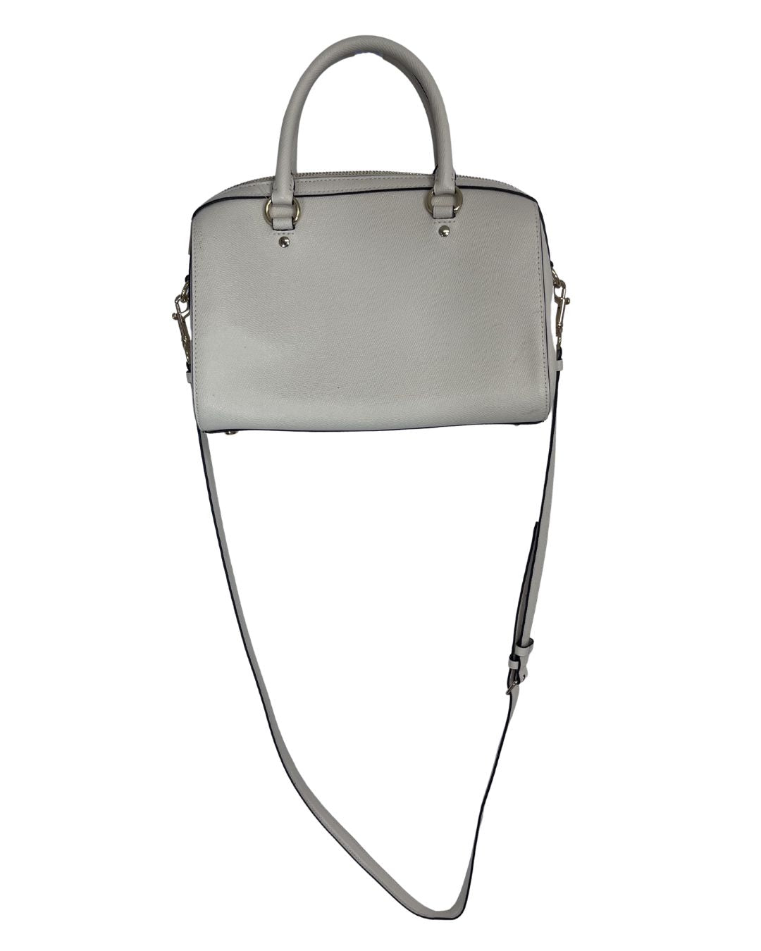 COACH White Leather Rowan Satchel Handbag