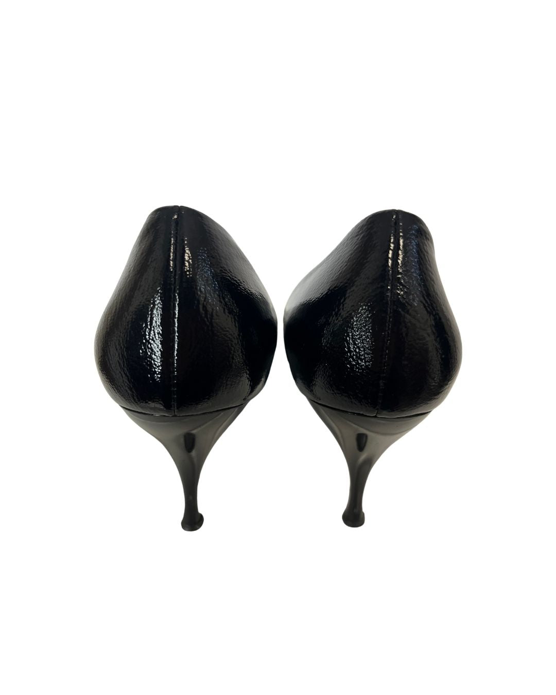 FERRAGAMO Black Patent Leather Vara Bow Pumps