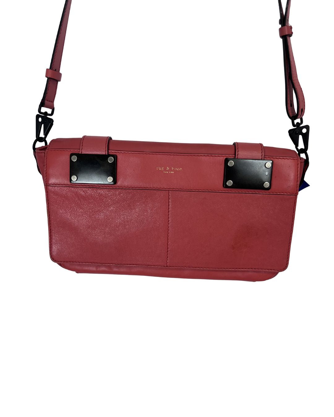 RAG & BONE Red Leather Pilot Crossbody Bag
