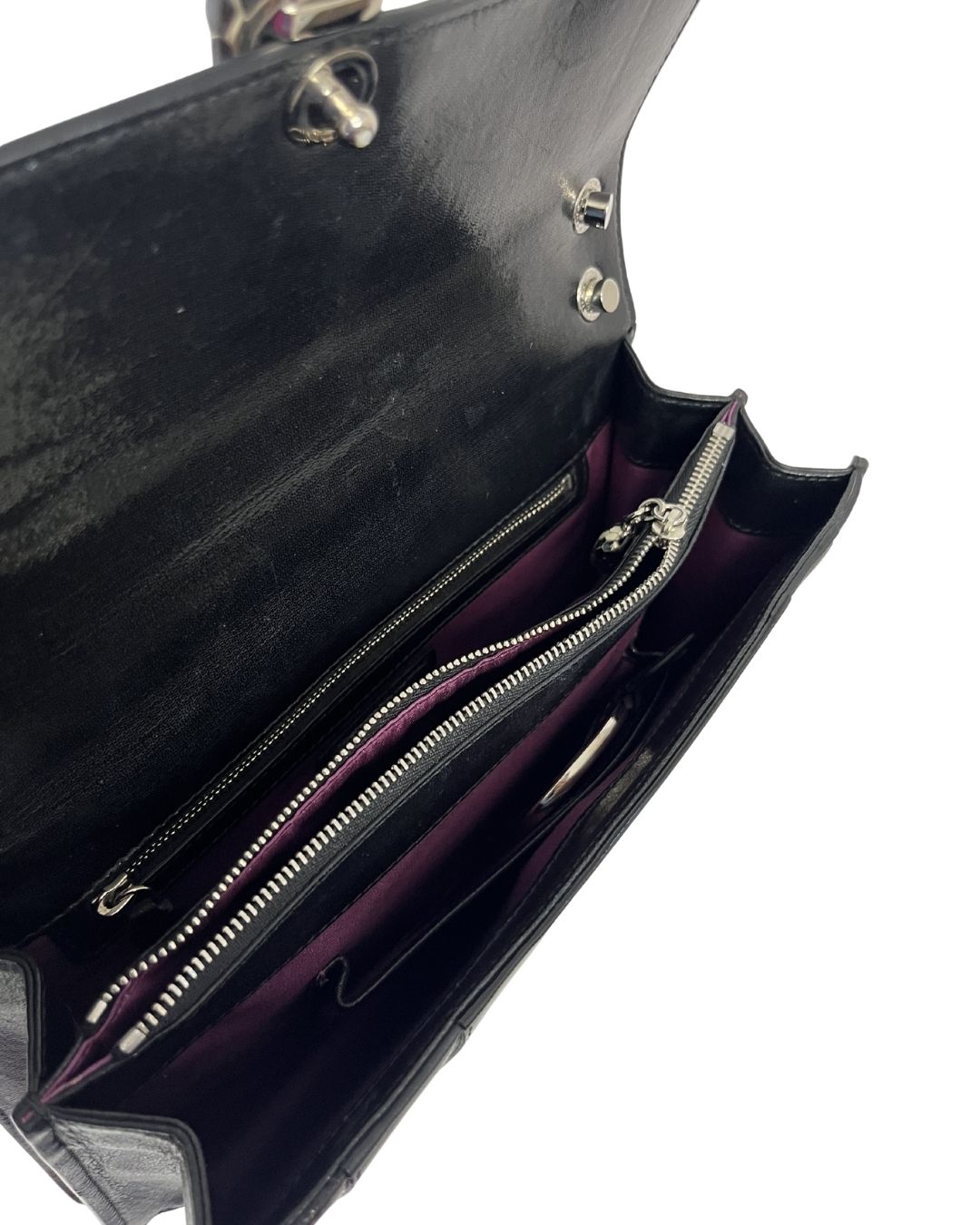BULGARI Black Leather Serpenti Forever Shoulder Bag